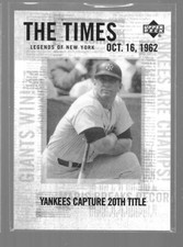 2001 UD BB Legends Of New York Singles Complete Your Set Pick From List NRMT