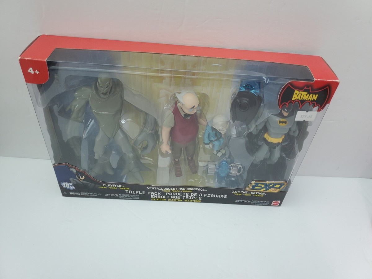 The Batman Triple Pack Action Figures EXP Ventriloquist Scarface