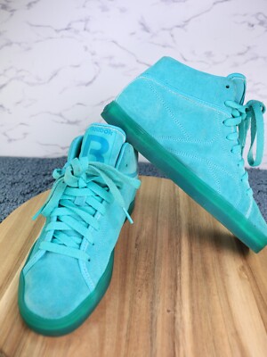 Reebok T-Raww Men s  Suede Sneakers Shoes Rare Seafoam Green Size 6 Male V55641!