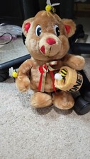 Vintage Shalom Toy Company Teddy Bear with Honey Pot and Bees Plush 13 Inches