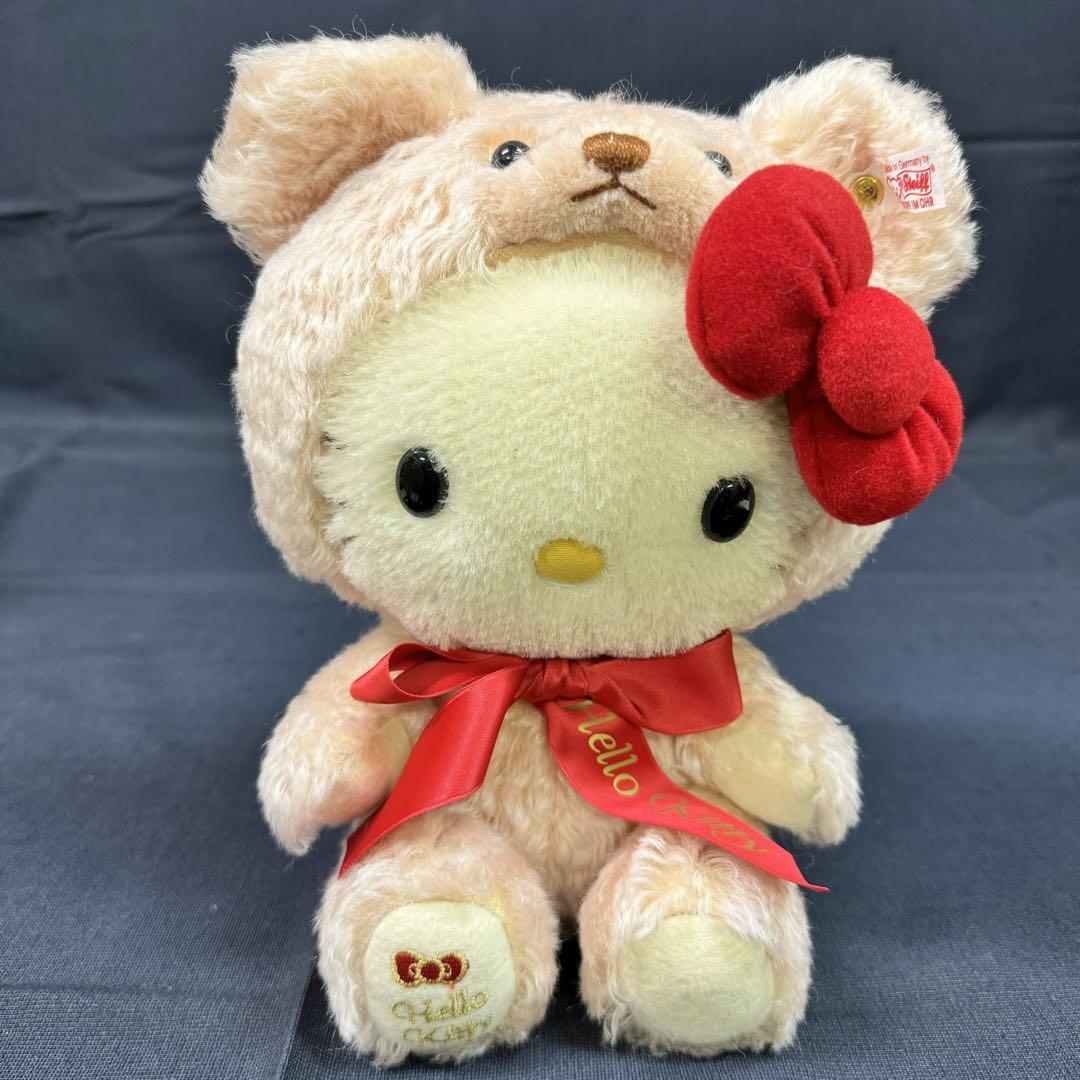 Steiff x Sanrio Plush Toy Hello Kitty Pink Bare 40th Anniversary