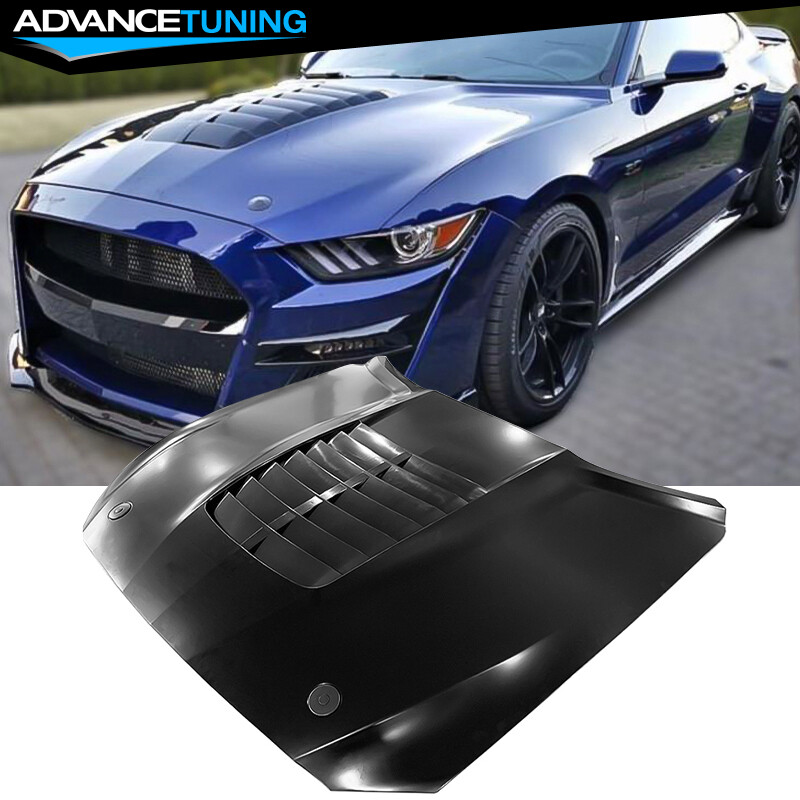 For Ford Mustang 2013-2014 RKSport 18015000 Ram Air Fiberglass Hood Unpainted eB