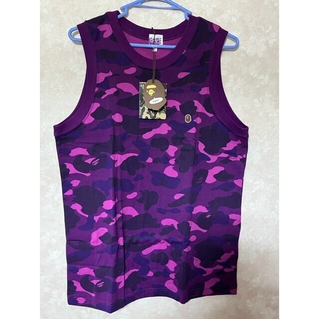 A BATHING APE (BAPE) Tank top APE A BATHNIG APE viola mimetica taglia L scimmia bape da bagno made in Japan