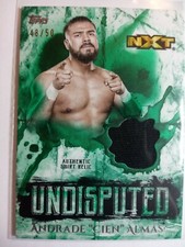 WWE Andrade Cien Almas 2018 Topps Undisputed Green Shirt Relic Card SN 48 of 50