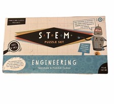 STEM Puzzle Set Engineering Wooden Tangram Puzzle Cards - NEW