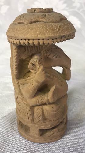 Tallas de madera de Ganesha indio Elefante Dioses hindúes 2pcs. - Imagen 11 de 12