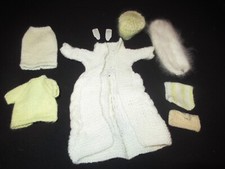 Vintage Barbie Doll Hand Crochet Knit Outfit Lot Sweater BA20 