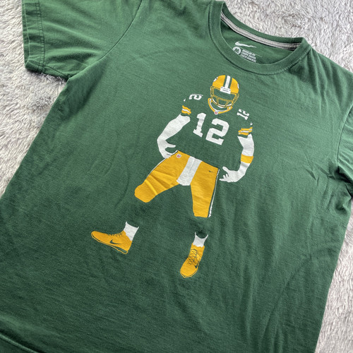 Green Bay Packers Aaron Rodgers Shirt Mens Medium Belt Celebration Nike Football