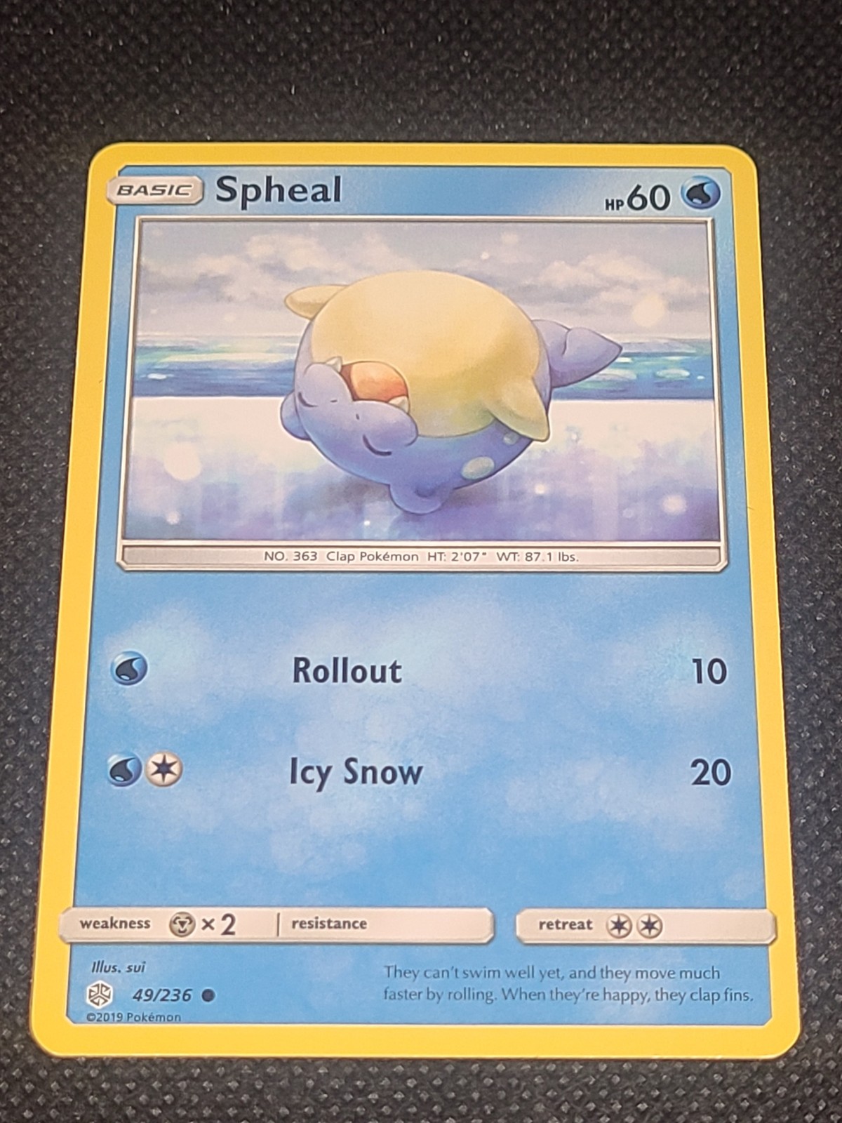 Spheal Pokemon SM - Cosmic Eclipse #49/236