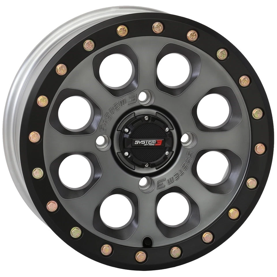 System 3 SB-7 Beadlock 15" Wheels Titanium (6+1) Honda Pioneer 1000 / Talon (4) - Image 2 of 3