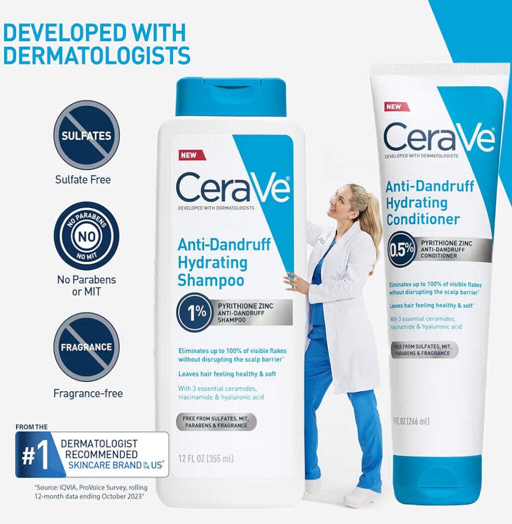 CeraVe Hydrating Anti Dandruff Shampoo and Conditioner Set