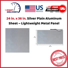 24 in. x 36 in. Silver Plain Aluminum Sheet – Lightweight Metal Panel