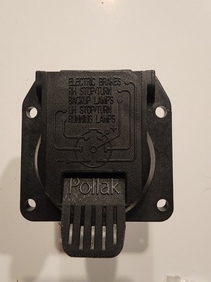 Pollak 11-893P RV 7-Way Socket (Oem Style) , Black