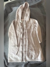 Janie and Jack dusky lilac long sweater with hood 3T