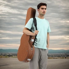 Ktaxon Wooden Guitar Case Fits 335 Style Semi-Hollow Electric Guitars,Lockable