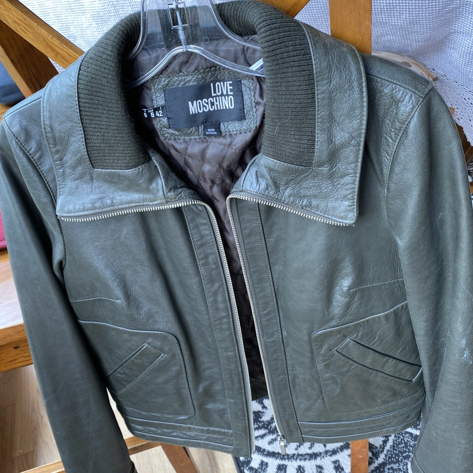 Love Moschino Verde Militare Taglia 6 42 Ottime Condizioni!