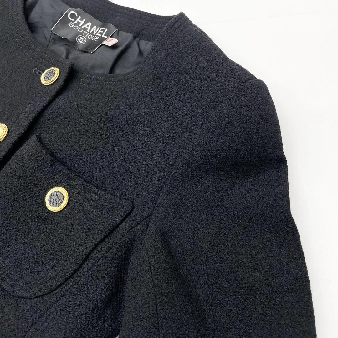 Giacca CHANEL bottoni oro blu navy 36