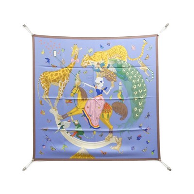 Authentic HERMES HERMES STORY Carre Scarf  #246-000-433-3814