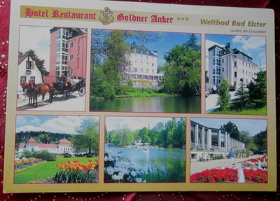 AK Ansichtskarte Hotel Restaurant Goldener Anker -  Weltbad Bad Elster