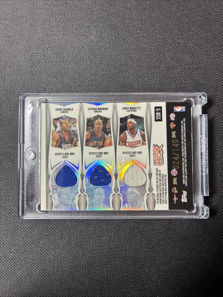 2005-06 TOPPS LUXURY BOX McGRADY IVERSON IGUODALA MARBURY Wallace GU Patch #/140 - Image 2 of 3