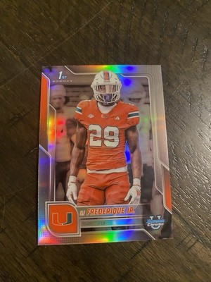 DJ Frederique Refractor Rookie RC 1st Bowman Chrome U 2025 Topps NCAA Football