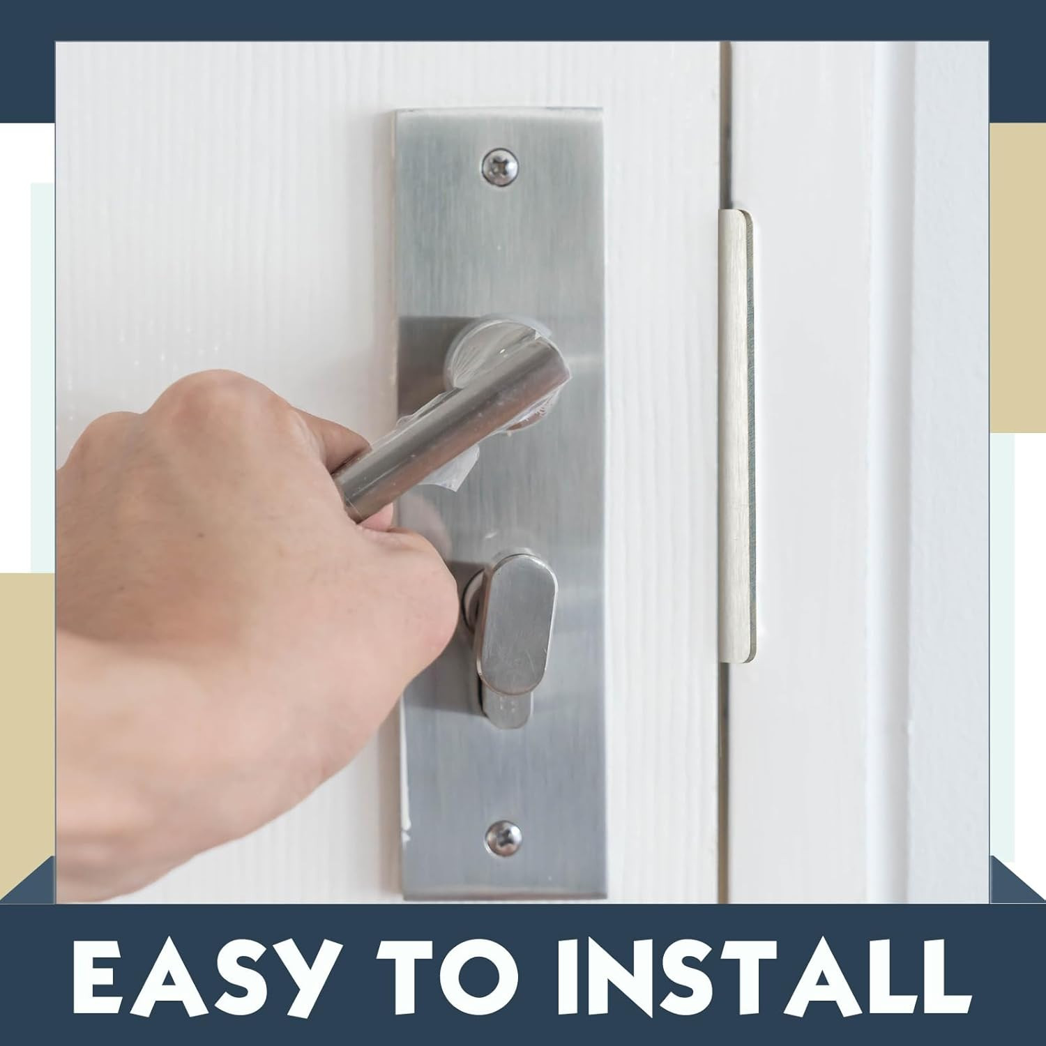 4 Pcs 4 7/8 X 3 3/8 X 1 1/4 Inch Deadbolt Strike Plate Stainless