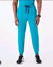 NWT Figs Tansen Scrub Jogger Pants Men's Teal Professional Medical Pullover L.