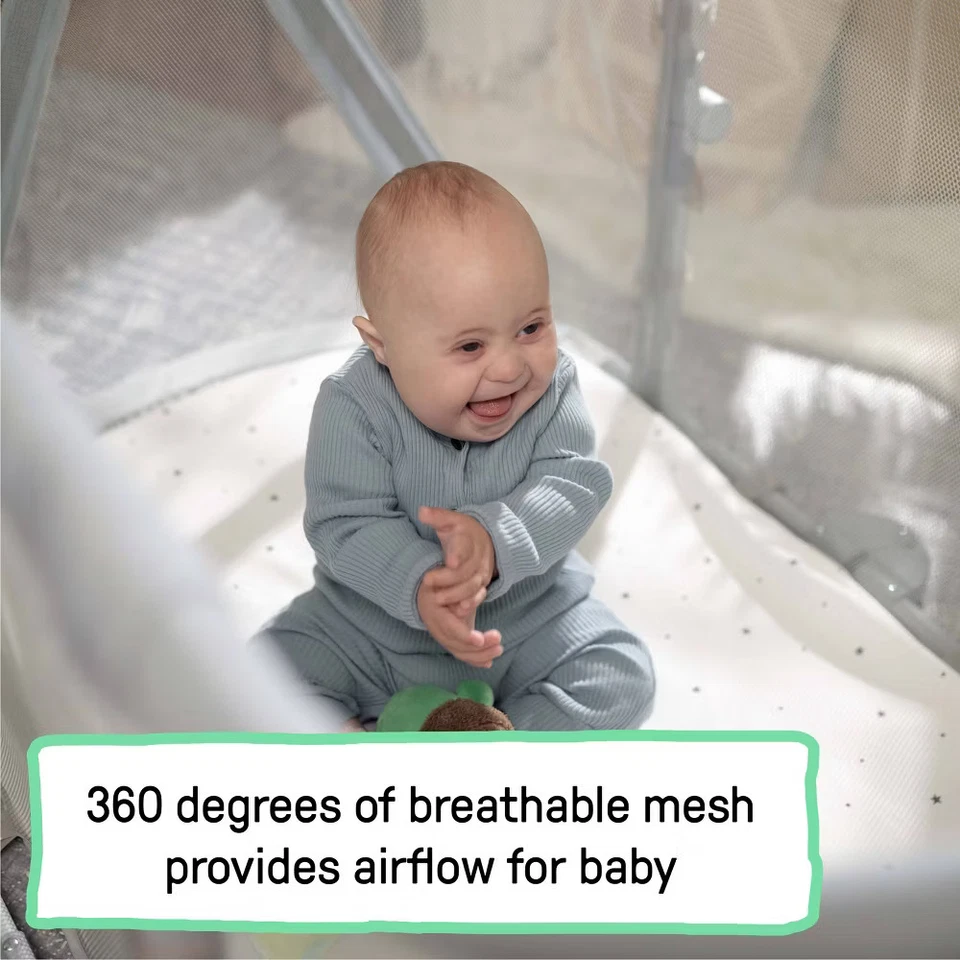 Ingenuity Dream Retreat 三合一便携式摇篮、游戏床和挡光 — 第 4/4 张图片