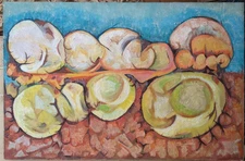 Vintage American Abstract Expressionist Oil Painting Harold McWhinnie Modern Art