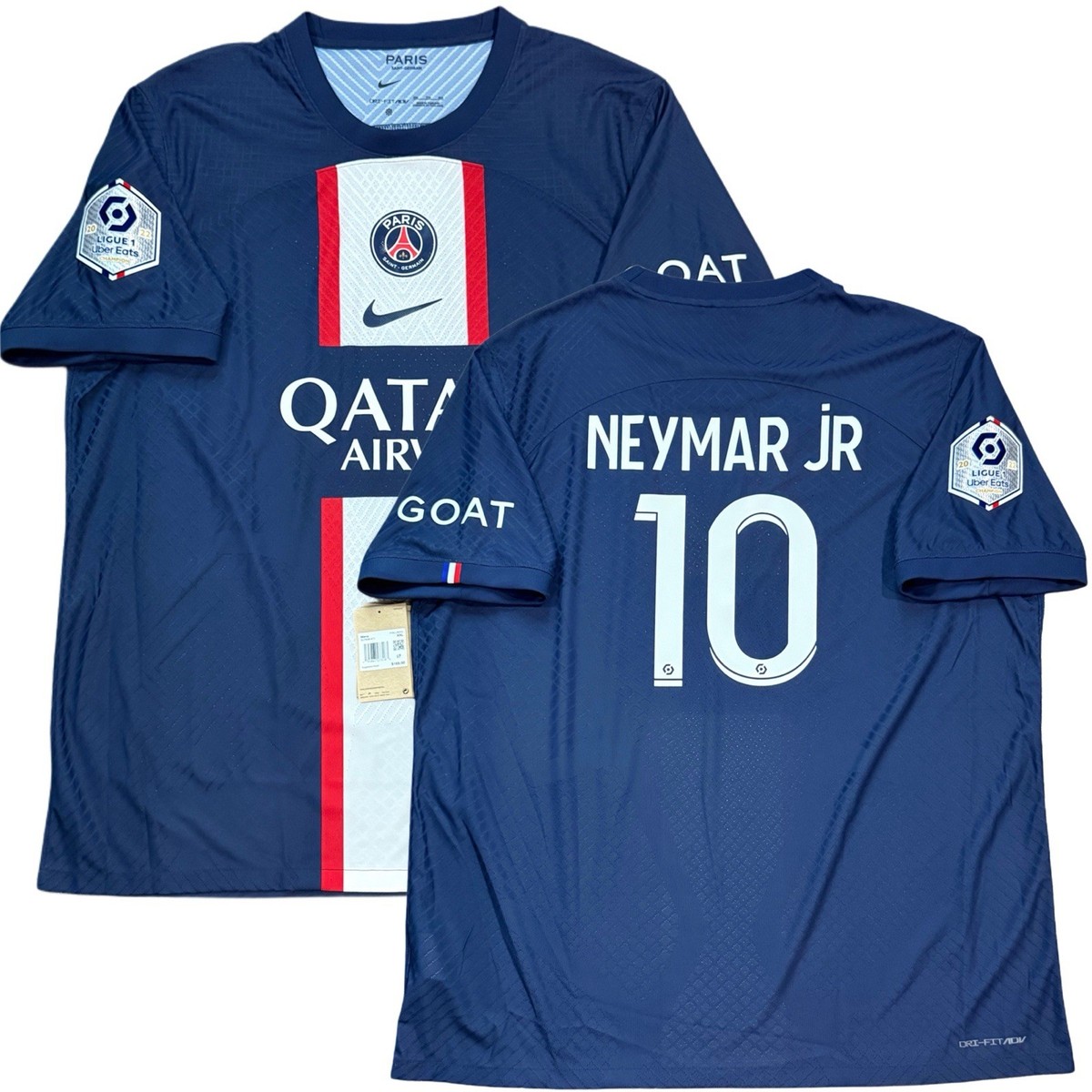 PSG NEYMAR JR 10番 ユニフォーム 2022/23 PSG Authentic Home Jersey #10 Neymar Jr 2XL Nike