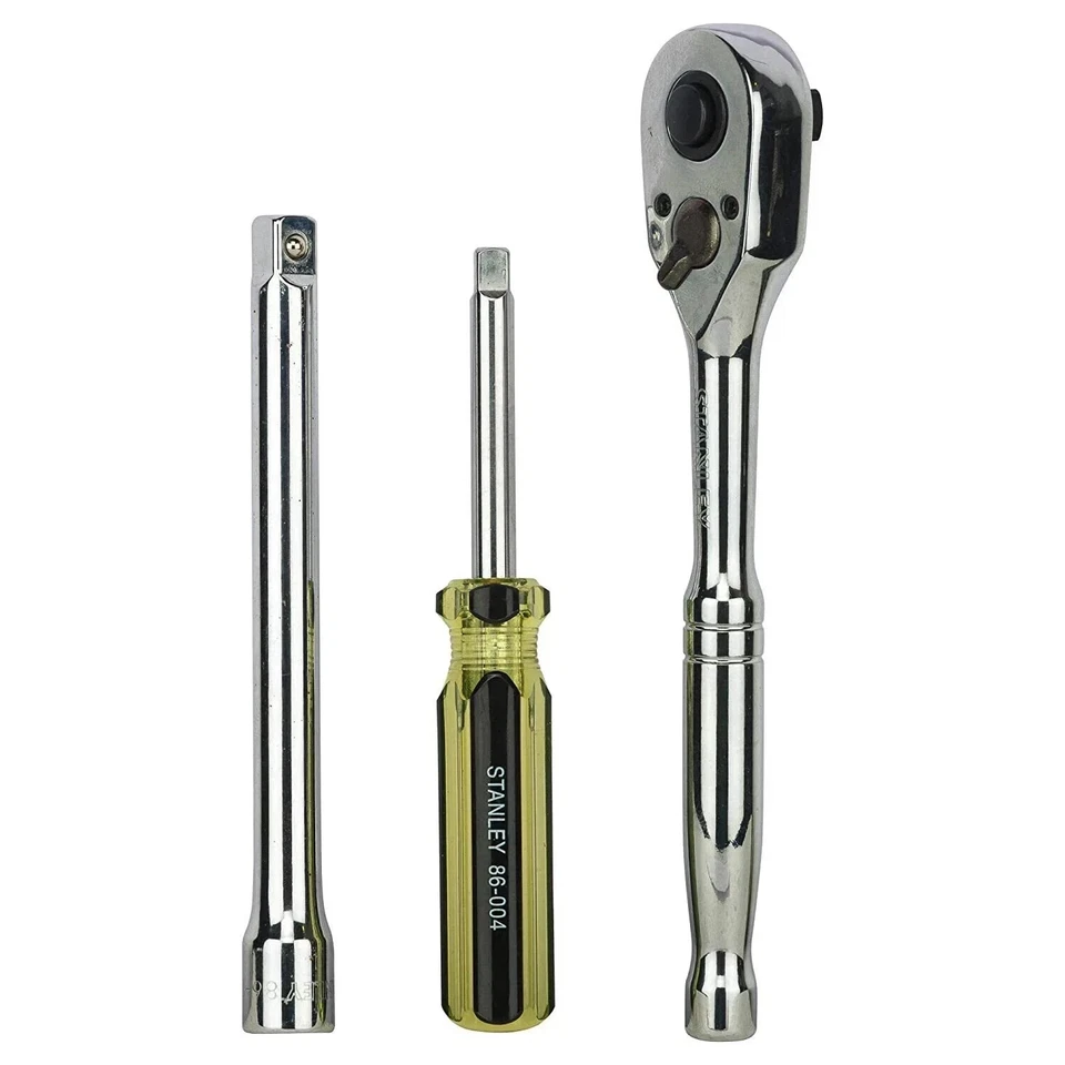 Stanley 46 Pieces 3/8" SQ. Drive Socket Set Double Nickel Chromium Alloy Coated - Image 3 of 4