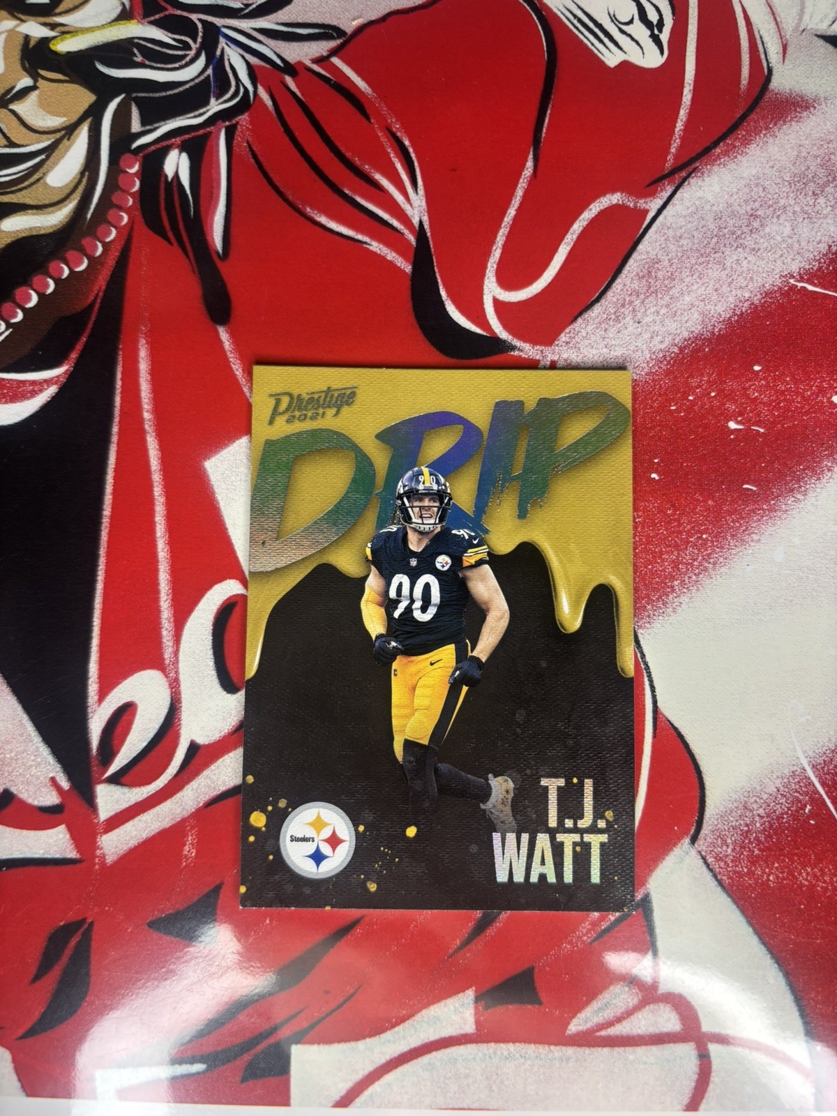 T.J. Watt #ND-TJ NFL Drip Case Hit SSP - 2021 Panini Prestige - Steelers (NM)