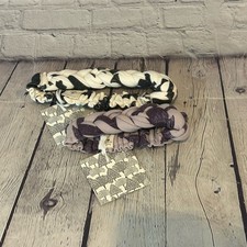 Kate Quinn 2 Braided Bat Halloween Bows small and large NWT