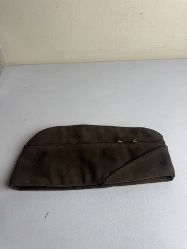 Vintage WW2 era US Military Overseas Garrison Side Cap Officer Wool
