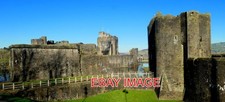 PHOTO  CAERPHILLY CASTLE (3) THE LARGEST CASTLE BUILT IN WALES AND STILL SUBSTAN
