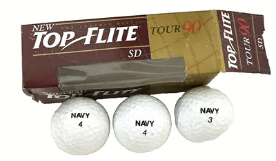 NAVY Vintage Top-Flite Tour SD Golf Ball Sleeve, Captain Navy Admiral,  RARE!!