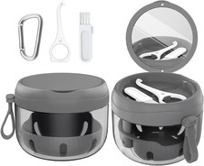 Denture Bath Box Cup, Leak Proof Denture Cup Kit Portable Retainer Case