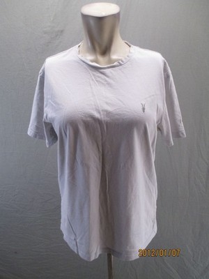 Allsaints Size L Womens Gray Short Sleeve Crew Neck Casual Comfy TShirt 126