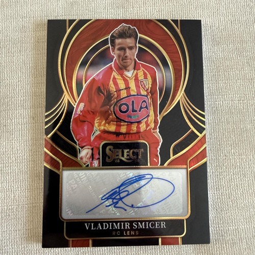 RC Lens Vladimir Smicer Card Auto 1/1 2025-26 Panini Select Ligue 1 Prizm