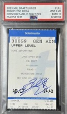 CONNOR BEDARD SIGNED 2023 NHL DRAFT TICKET  #1 PICK PSA 9 (MK) 10 AUTO 6/29🏒