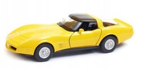 Welly 1982 Chevrolet Corvette Gelb MaßStab 1:34 1:39 4,5 Zoll Diecast Auto