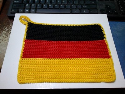 Handcrafted German Flag Knitted Wall Decor