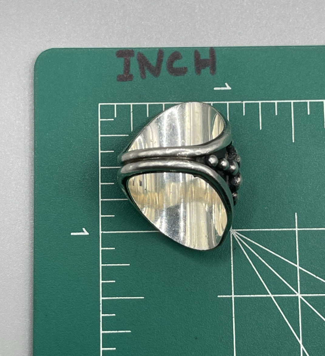 Unsigned Modern Artisan Sterling Silver White Pea… - image 3