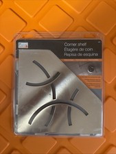 Schluter Pentagonal Corner Shelf for Tiled Walls - Curve Design, Stainless Steel