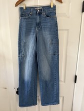 levis strauss signature jeans women High Rise Loose Straight 26 Wide Leg 2