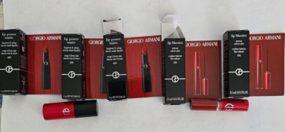 5 Giorgio Armani Lip Maestro #206(2) & lip power matte #400(3) .05 oz each NIB