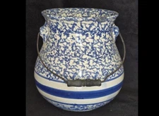 19th Century Spongeware Slop Bucket