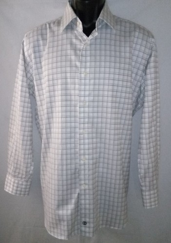 David Donahue 16.5 32/33 plaid long sleeve cotton shirt - Picture 2 of 9