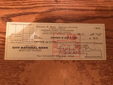 Bill Bixby The Incredible Hulk signed check