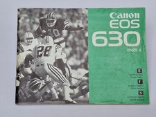 Canon EOS 630 Camera Original Part 2 Instructions Manual, English French Spanish